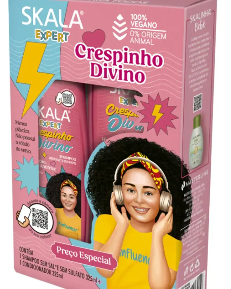 Kit Skala Crespinho Divino kids Shampoo + Acondicionador